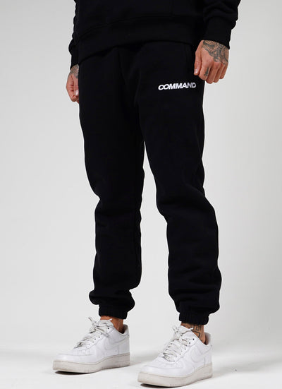 BLACK OVERSIZED COMFORT TRACK PANTS