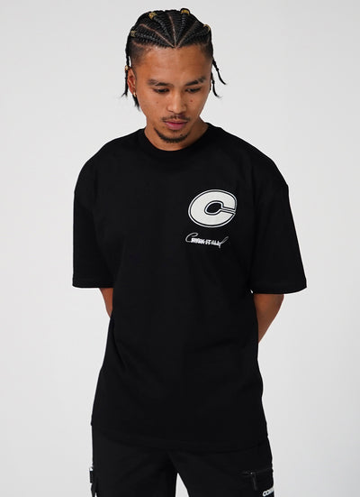 BLACK/GREY OVERSIZED RISK IT ALL T-SHIRT