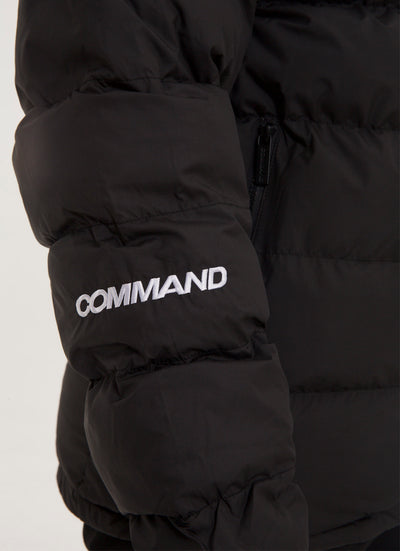 BLACK LIGHTWEIGHT PUFFER JACKET