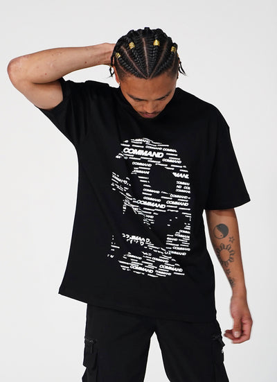 BLACK OVERSIZED SKULL T-SHIRT