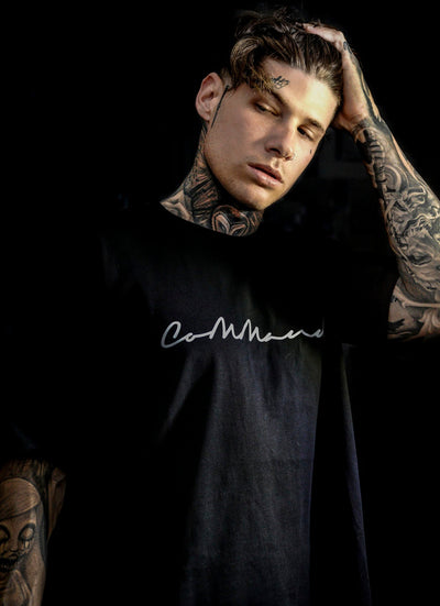 BLACK CURSIVE T-SHIRT