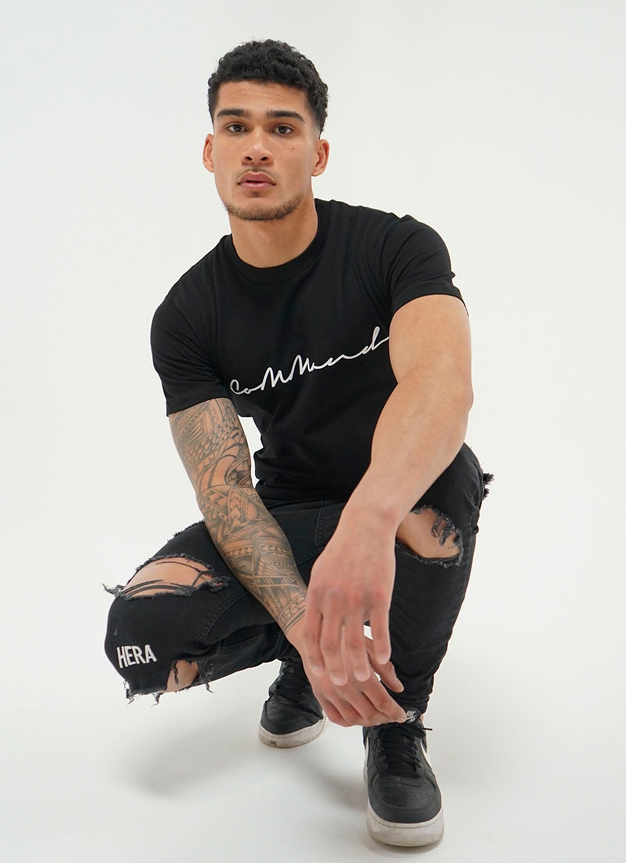 BLACK CURSIVE T-SHIRT