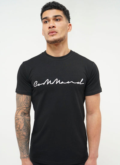 BLACK CURSIVE T-SHIRT