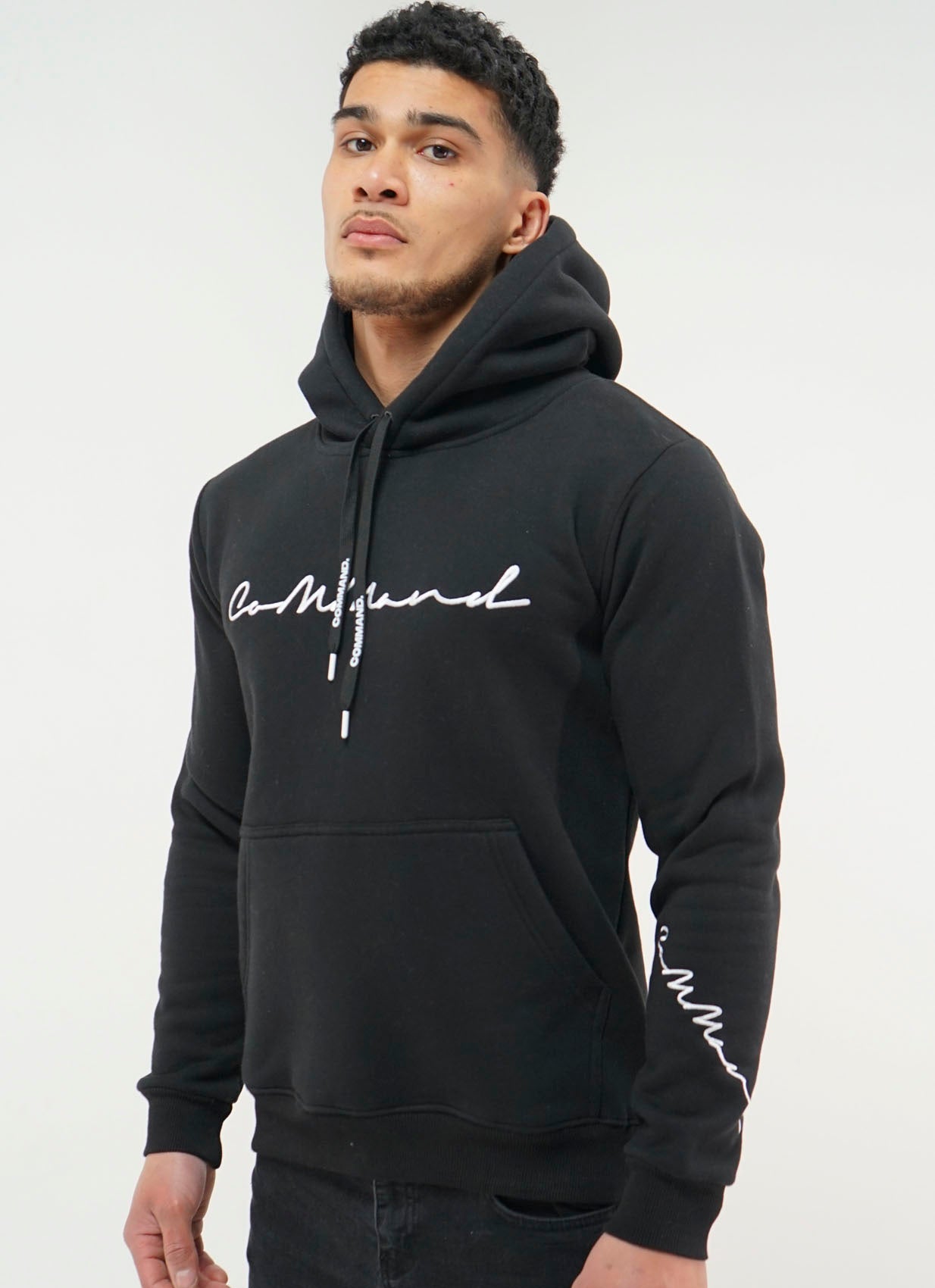 BLACK CURSIVE HOODIE